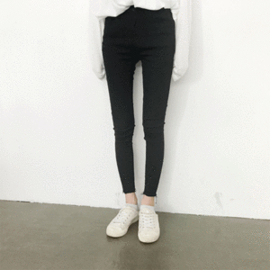 O S I Y A(주문폭주)(스판)(모찌스키니)Cutting Skinny Line PT Jean(2Color)(긴바지)(블랙)(오시야)